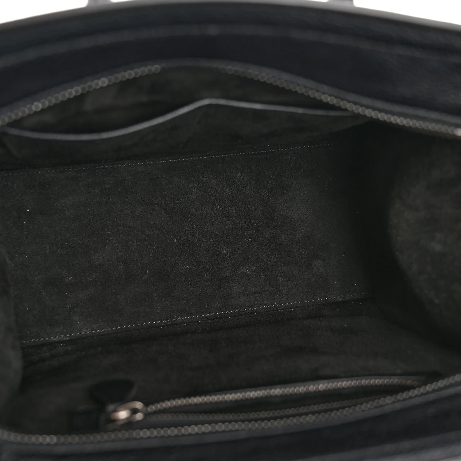Drummed Calfskin Micro Luggage Black