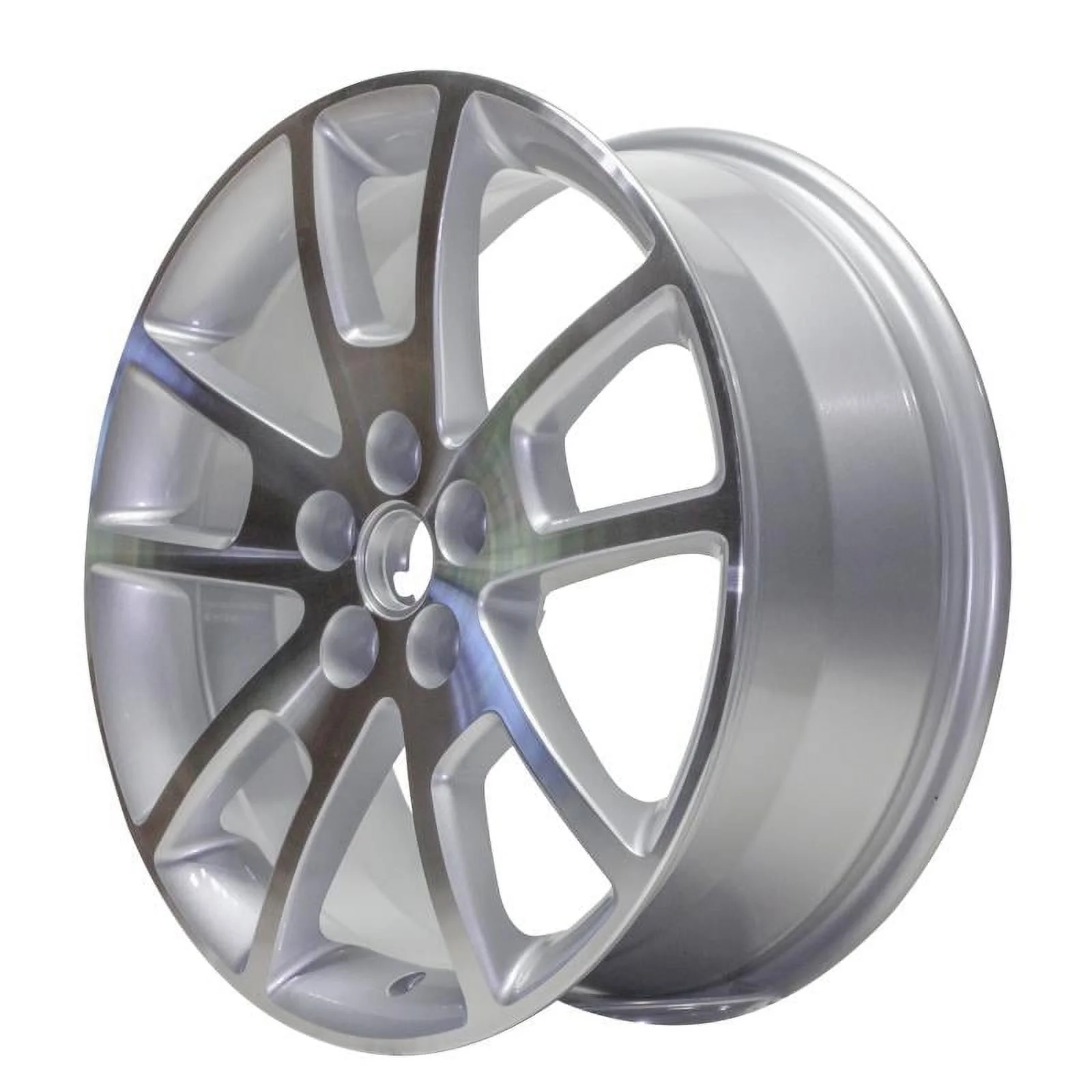 18 inch Alloy Aluminum Wheel Rim for Chevy Malibu 08-12 5 Lug Silver Painted Pockets - Image 2