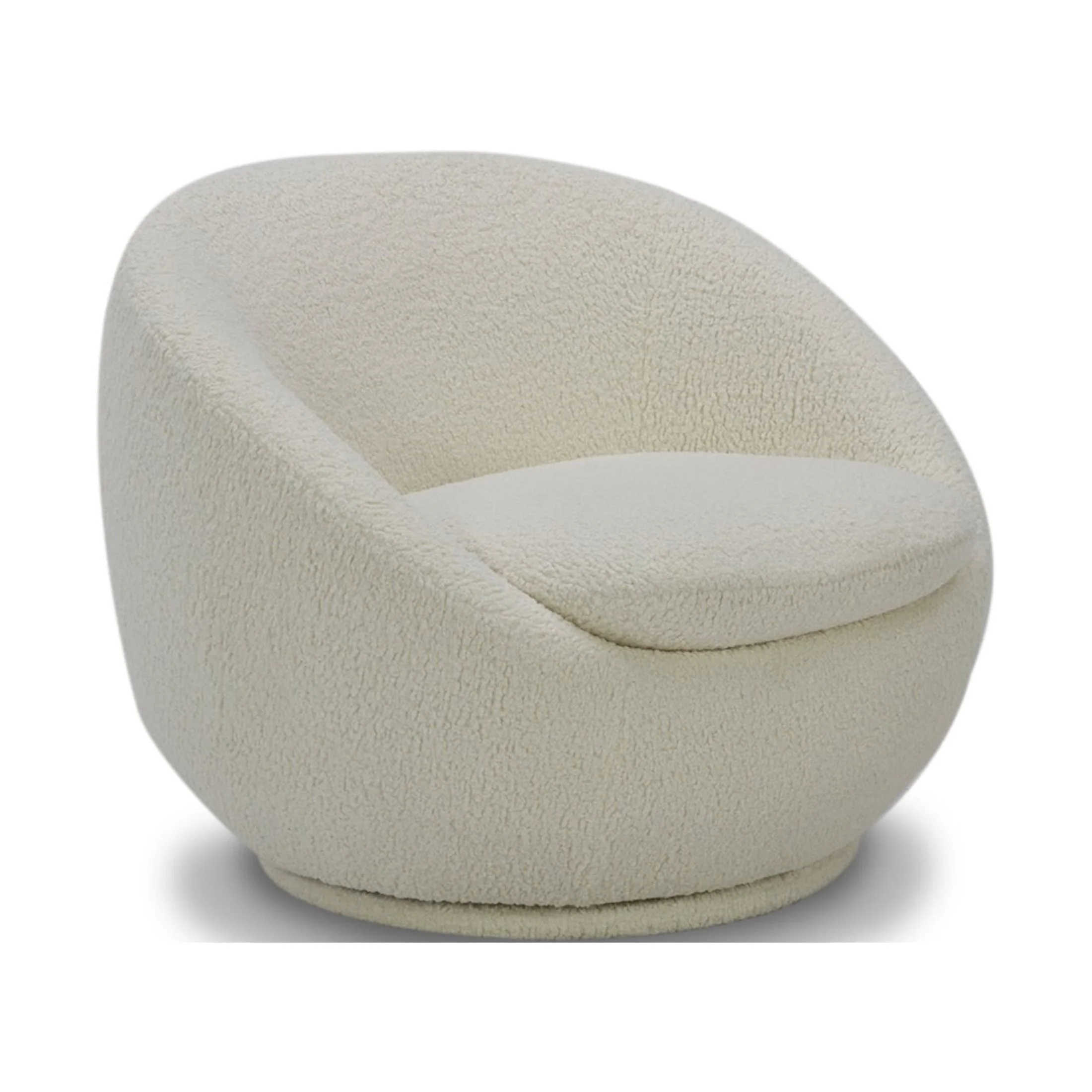 Better Homes & Gardens Mira Swivel Accent Chair, Cream Shearling