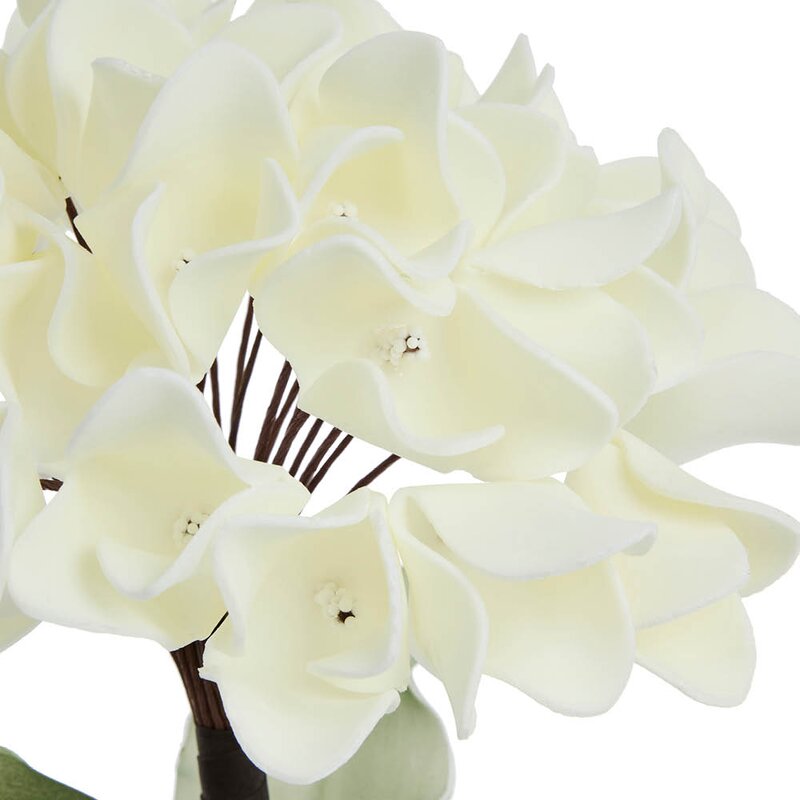 Happia blomsterdekorasjon 23 cm gul
