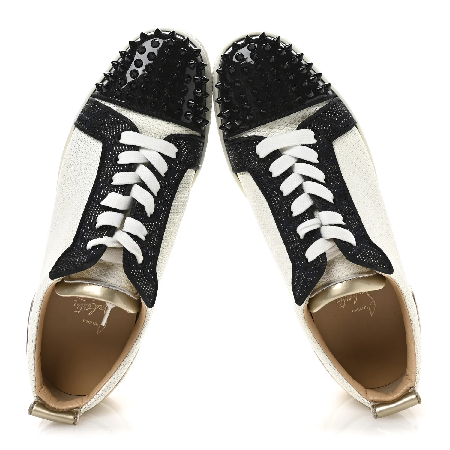 Calfskin Mens Louis Junior Spikes Orlato Flat Sneakers 42 Multicolor