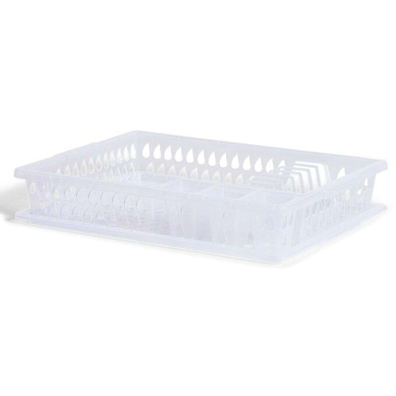 Égouttoir à vaisselle en plastique transparent