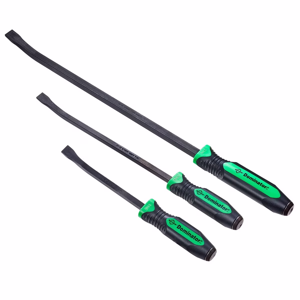 Mayhew Tools 14071GN 3-Piece Dominator Curved Pry Bar Set, Green