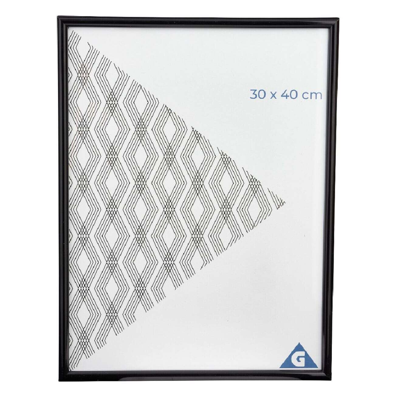 Cadre photo plastique noir 31x41cm pour photo 30x40cm