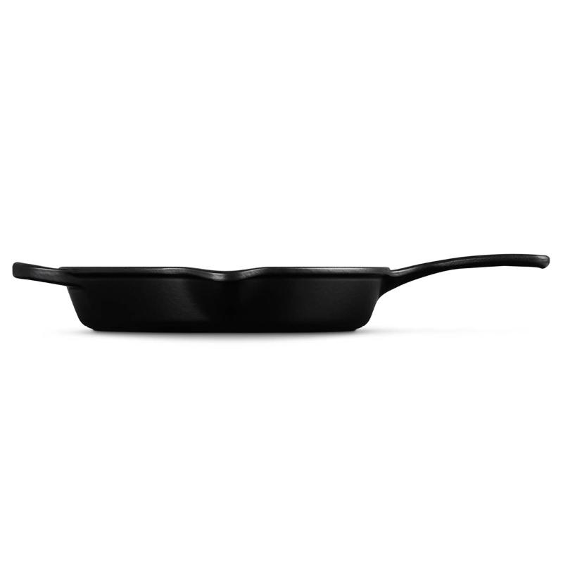 Dyp støpejernspanne 26 cm 2L matte black