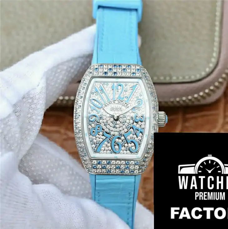 Franck Muller Ladies Collection V 32 SC AT FO D CD (BL) ABF Factory Blue Strap