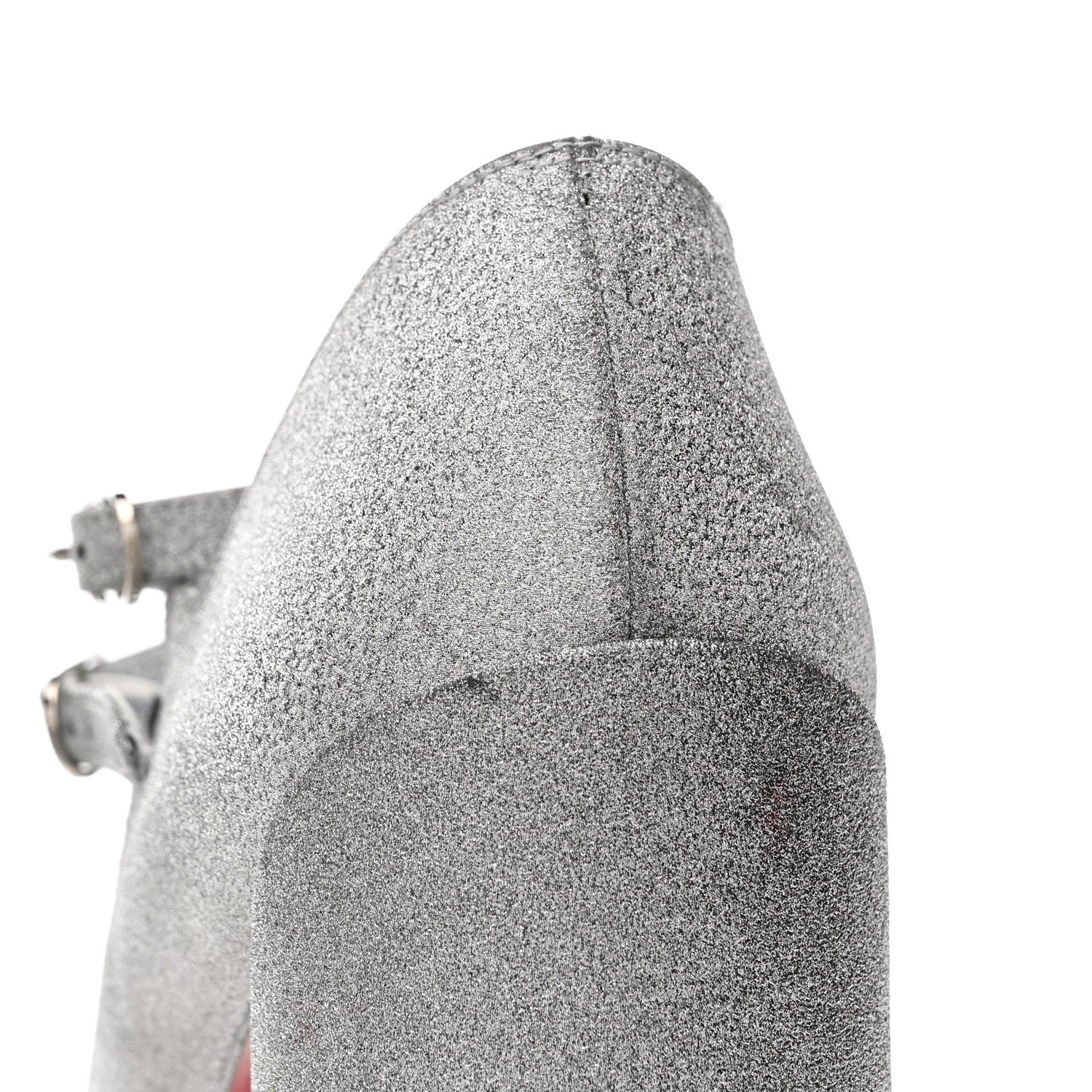 Glitter Calfskin Movida Jane 130 Platform Pump 38.5 Silver