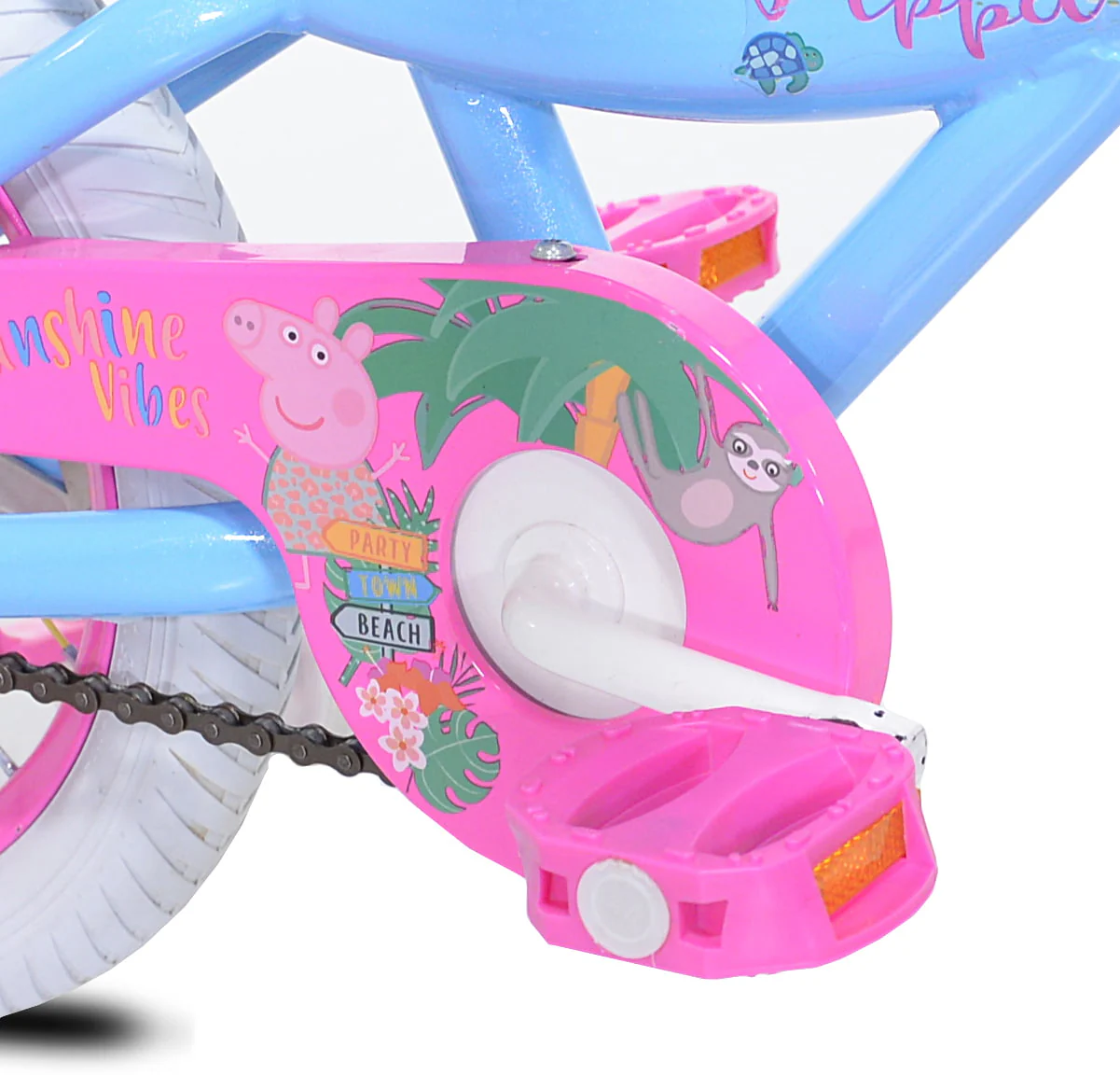 Bicycles 14" Peppa Pig Sunshine Vibes Girls Bicycle, Blue and Pink - Image 7