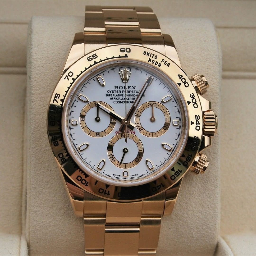 [Super Clone]Rolex Daytona Yellow Gold / White / Oyster m126508-0001