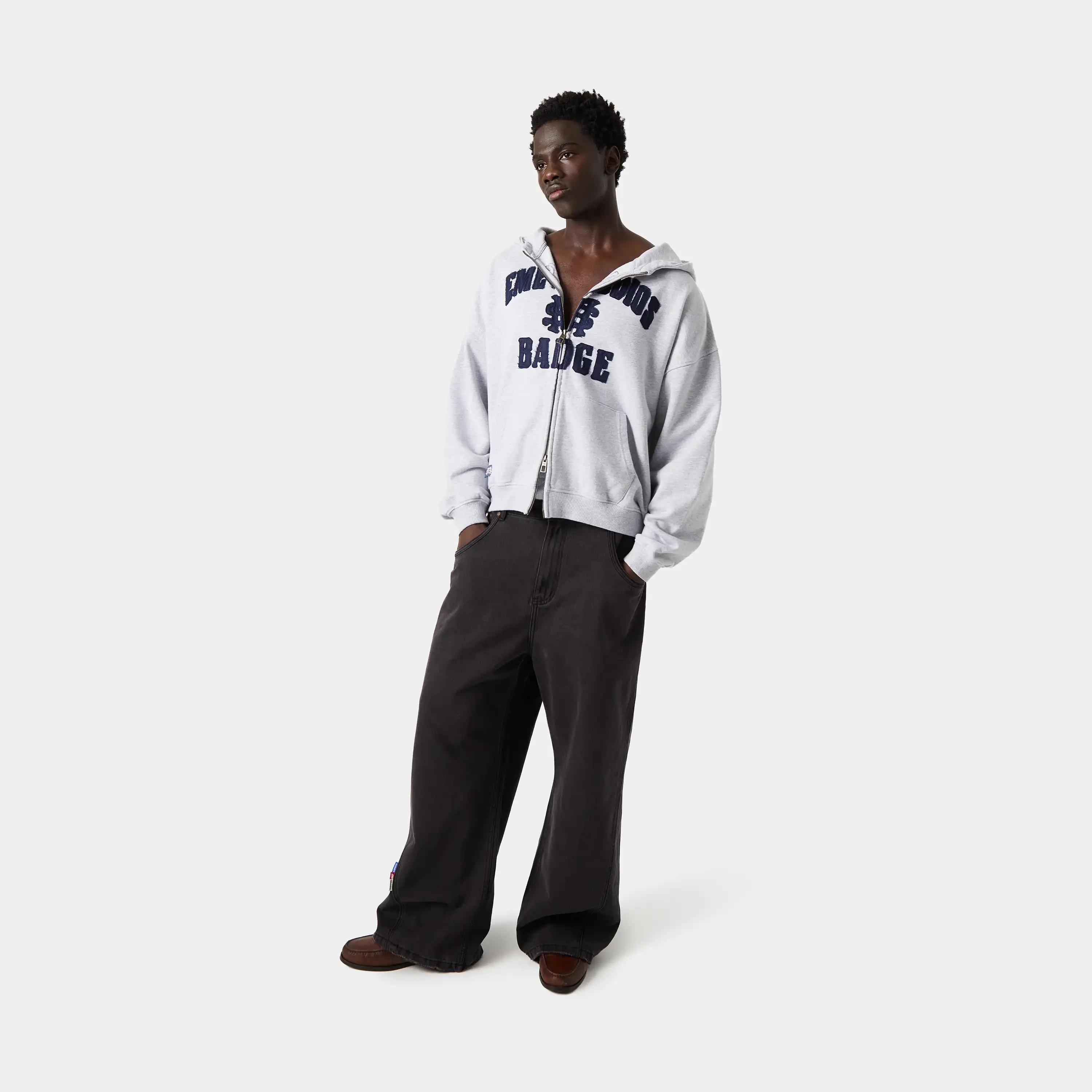 Badge Heather Grey Full Zip
