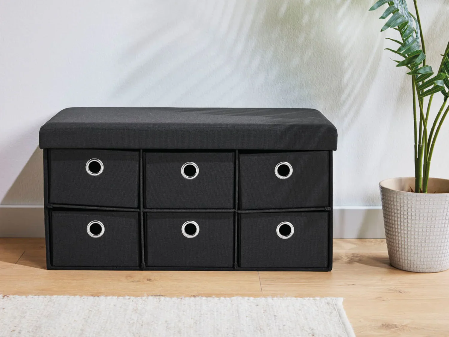 LIVARNO home Banc-coffre de rangement, avec 6 tiroirs