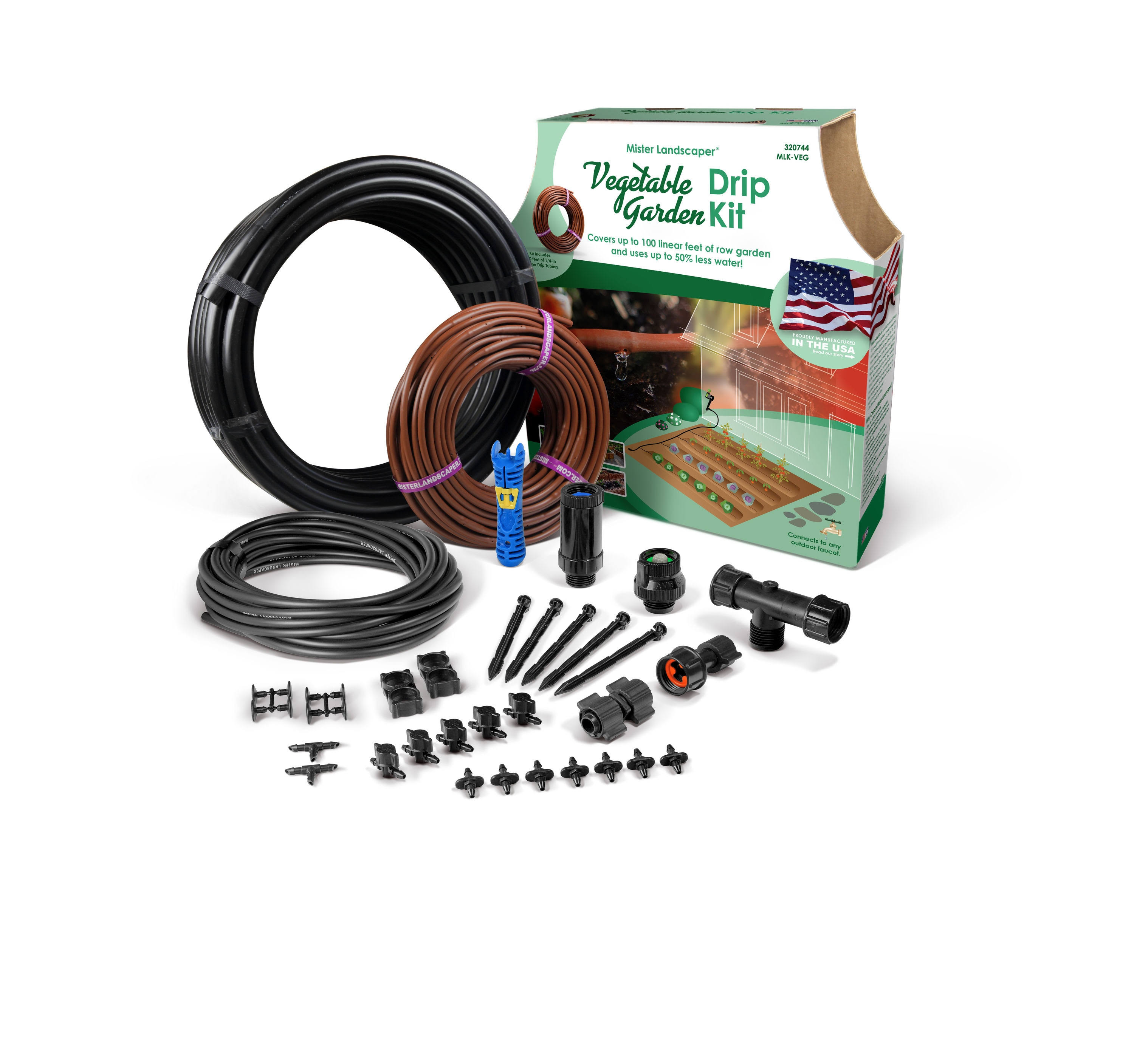 Mister Landscaper MLK-VEG Vegetable Garden Drip Irrigation Kit