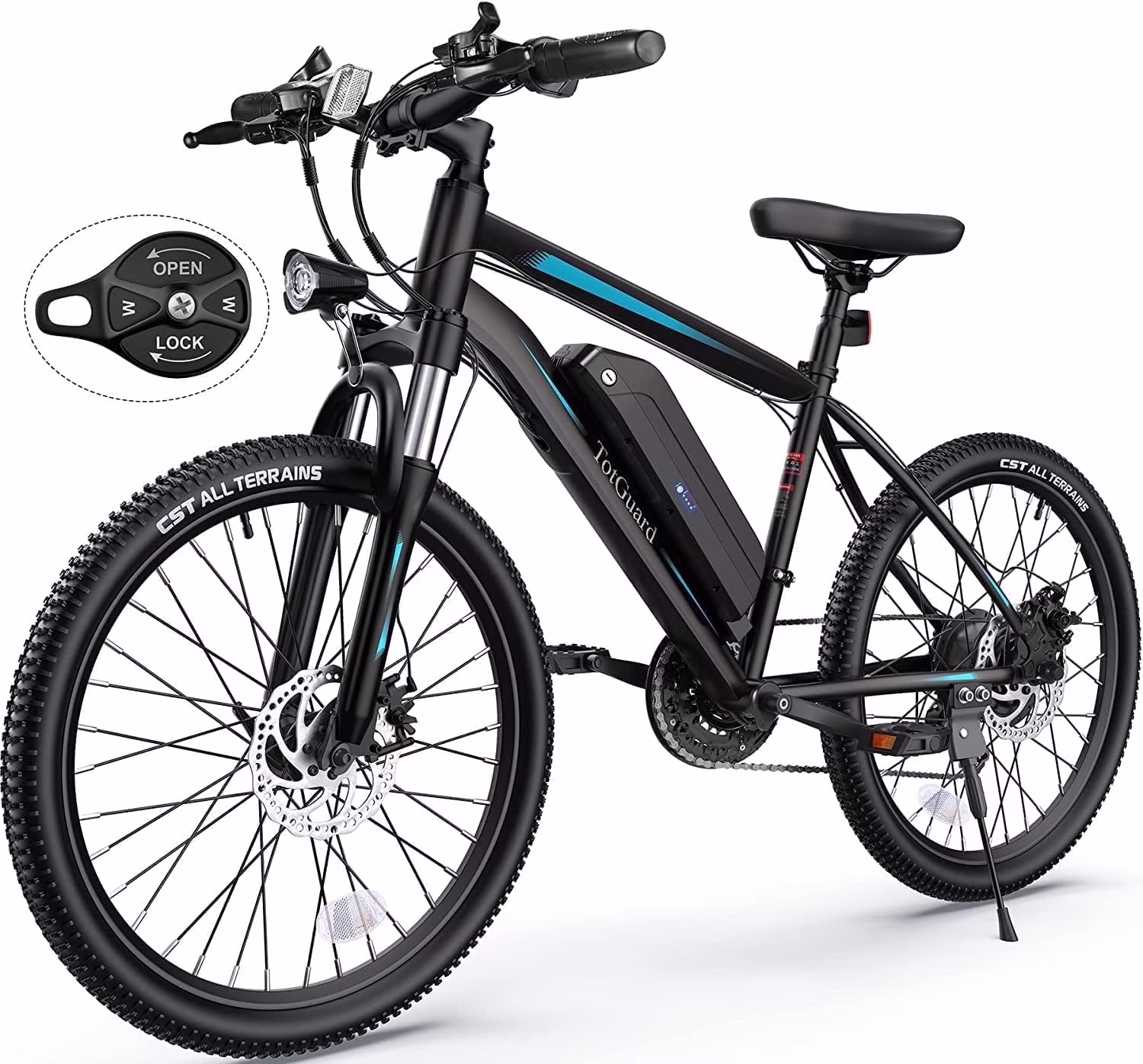 Electric Bike for Adults, 26" Ebike 350W Adult Electric Bicycles, Electric Mountain Bike with 36V 10.4Ah Battery, Suspension Fork, 21 Speed Gears(White) - Image 5
