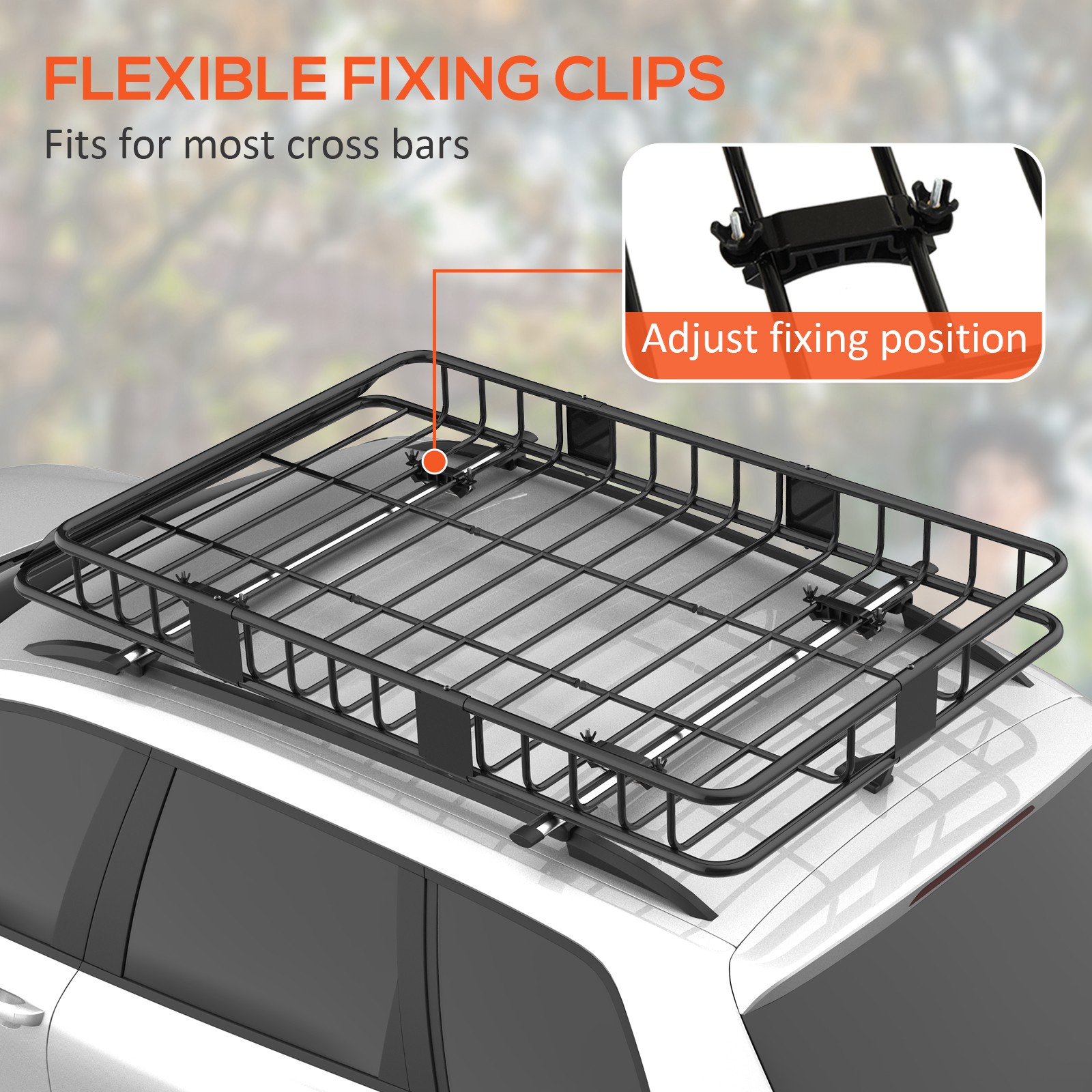 HOMCOM Universele dakkoffer autodakdrager dakbagagerek bagagemand bagagerek plank metaal zwart 162 x 99 x 16 cm | Aosom.de