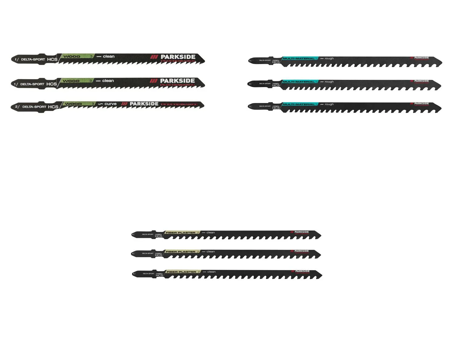 PARKSIDE PERFORMANCE Lames de scie sauteuse PPSTZ 3 A, 3 pices