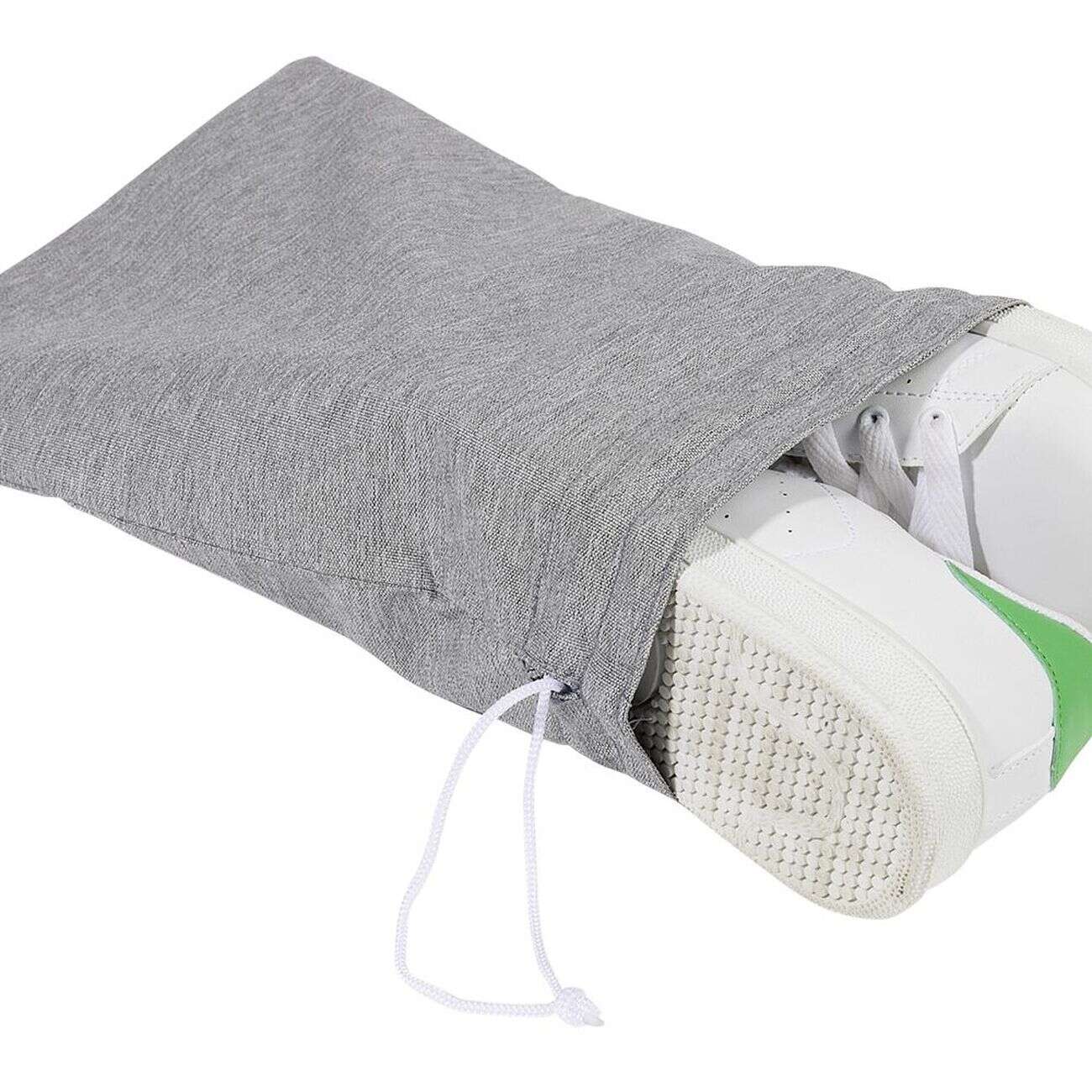 Sac à linge sale ou chaussures x2 polyester gris