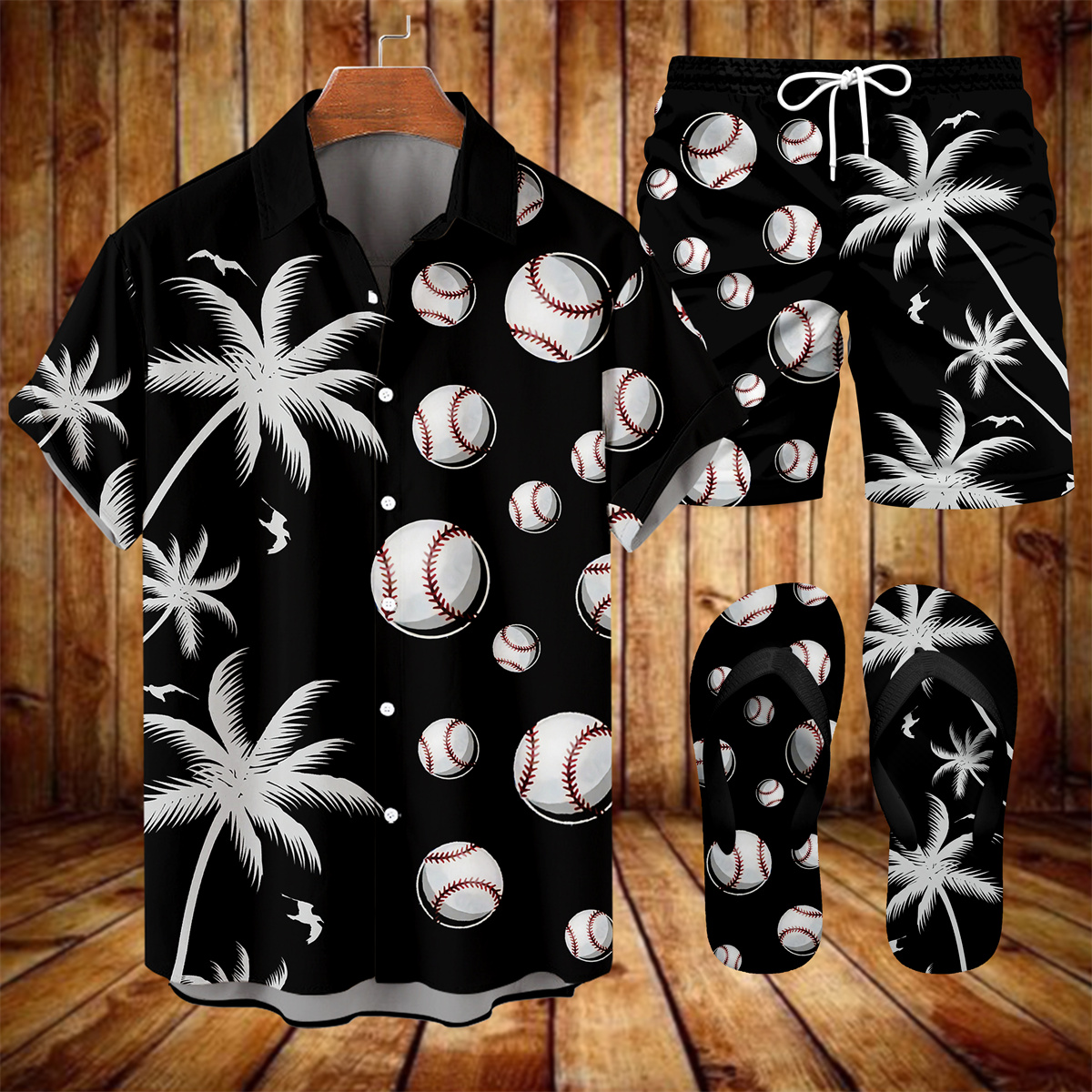 Ensemble trois pièces Suitmens pour homme, imprimé Tiki Party Hawaïen, référence 023