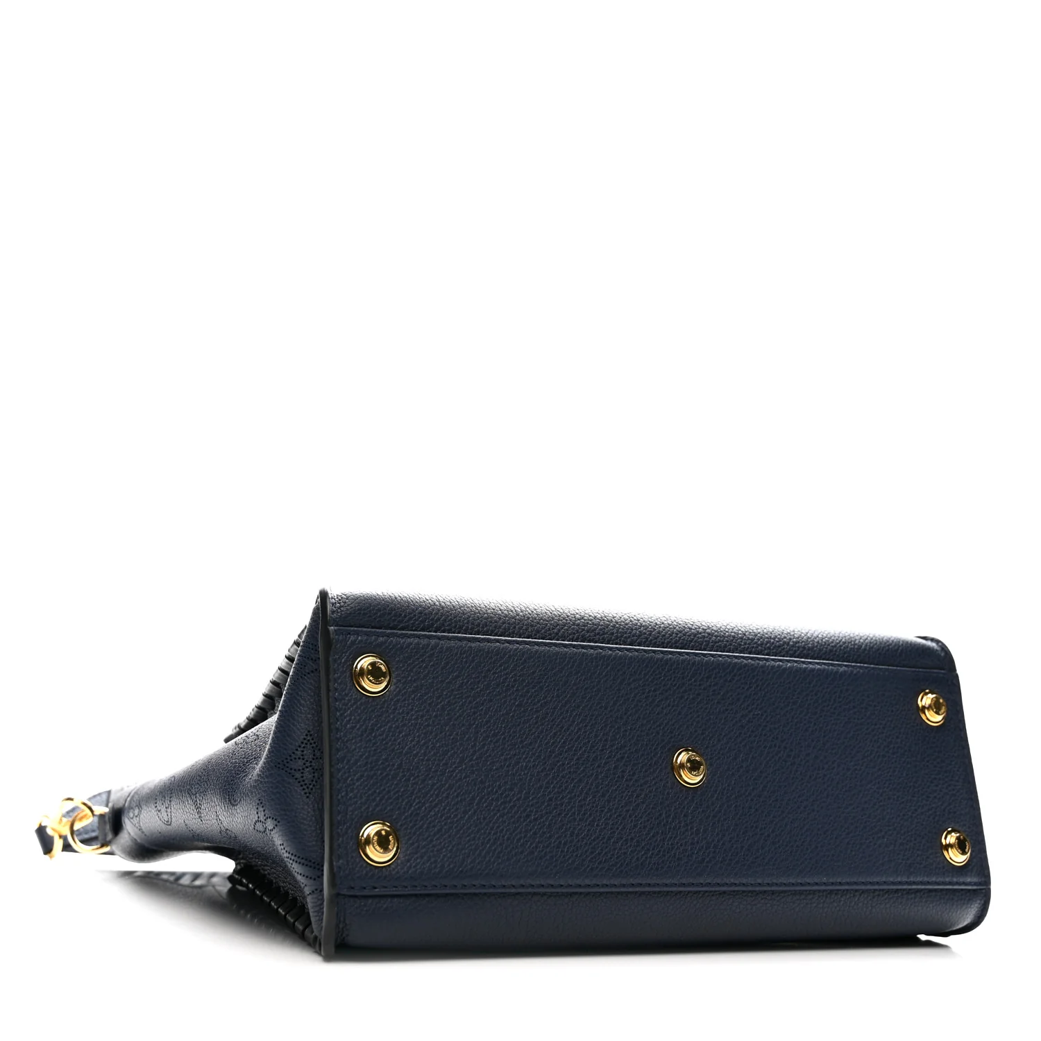 Calfskin Mahina Braided On My Side MM Navy Blue