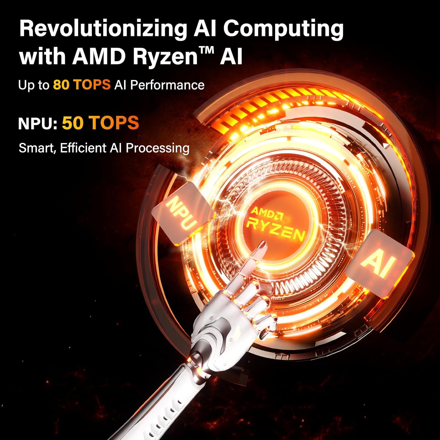 GEEKOM A9 Max AI Mini PC  with AMD Ryzen AI 9 HX 370 (80 Tops)  Copilot+ PC  Radeon 890M  32GB DDR5 (Not LPDDR)  1TB SSD  Win 11 Pro  WiFi 7  BT 5.4  USB4  HDMI 2.1  Dual 2.5GbE  8K  3-Year Warranty