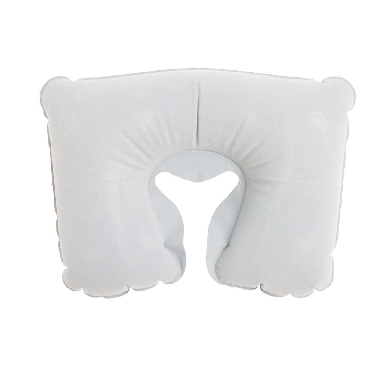 Coussin de voyage tour de cou gonflable gris 27x39,5cm