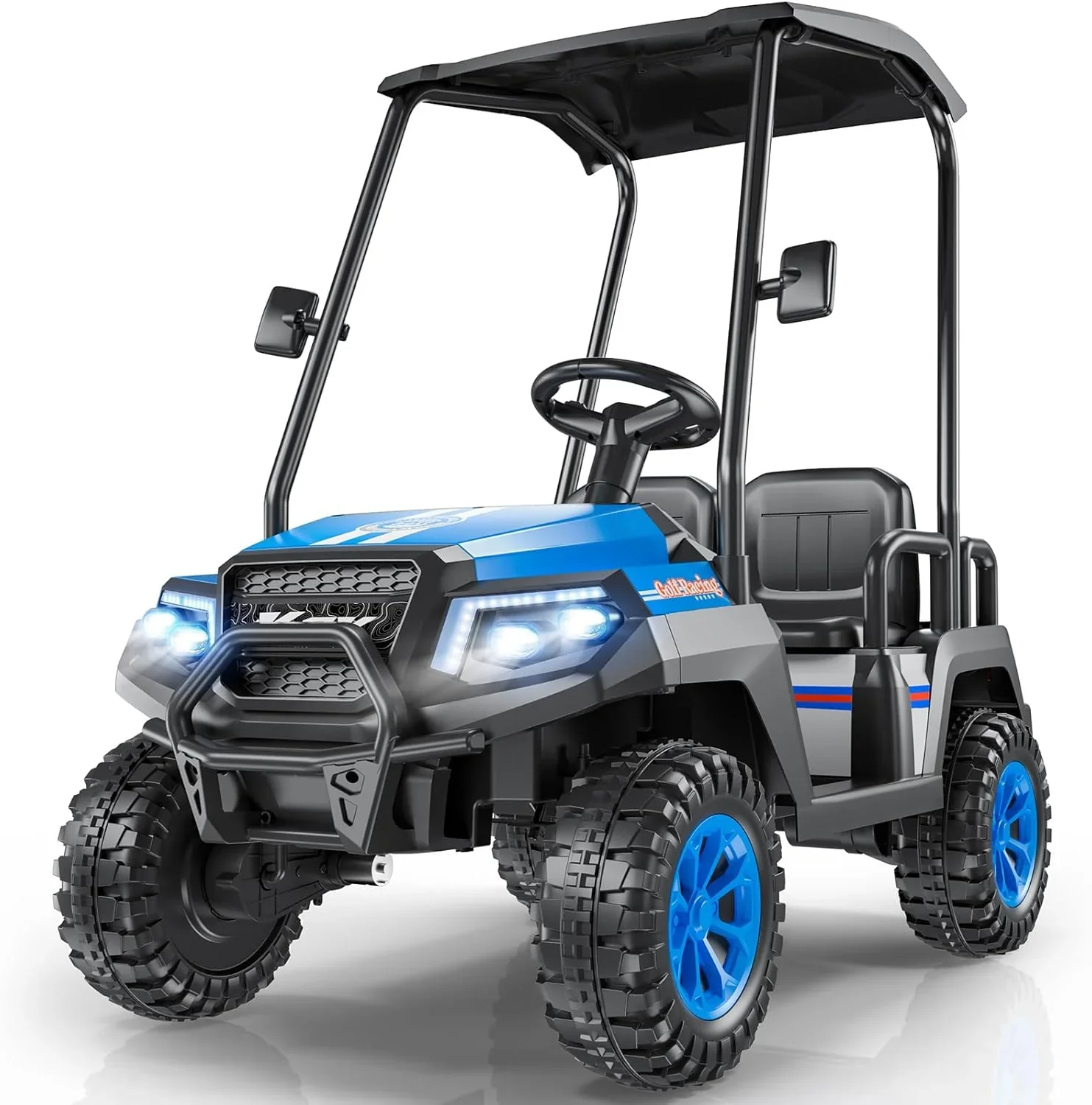 Voiturette de golf pour enfants R9 24V avec télécommande et auvent amovible