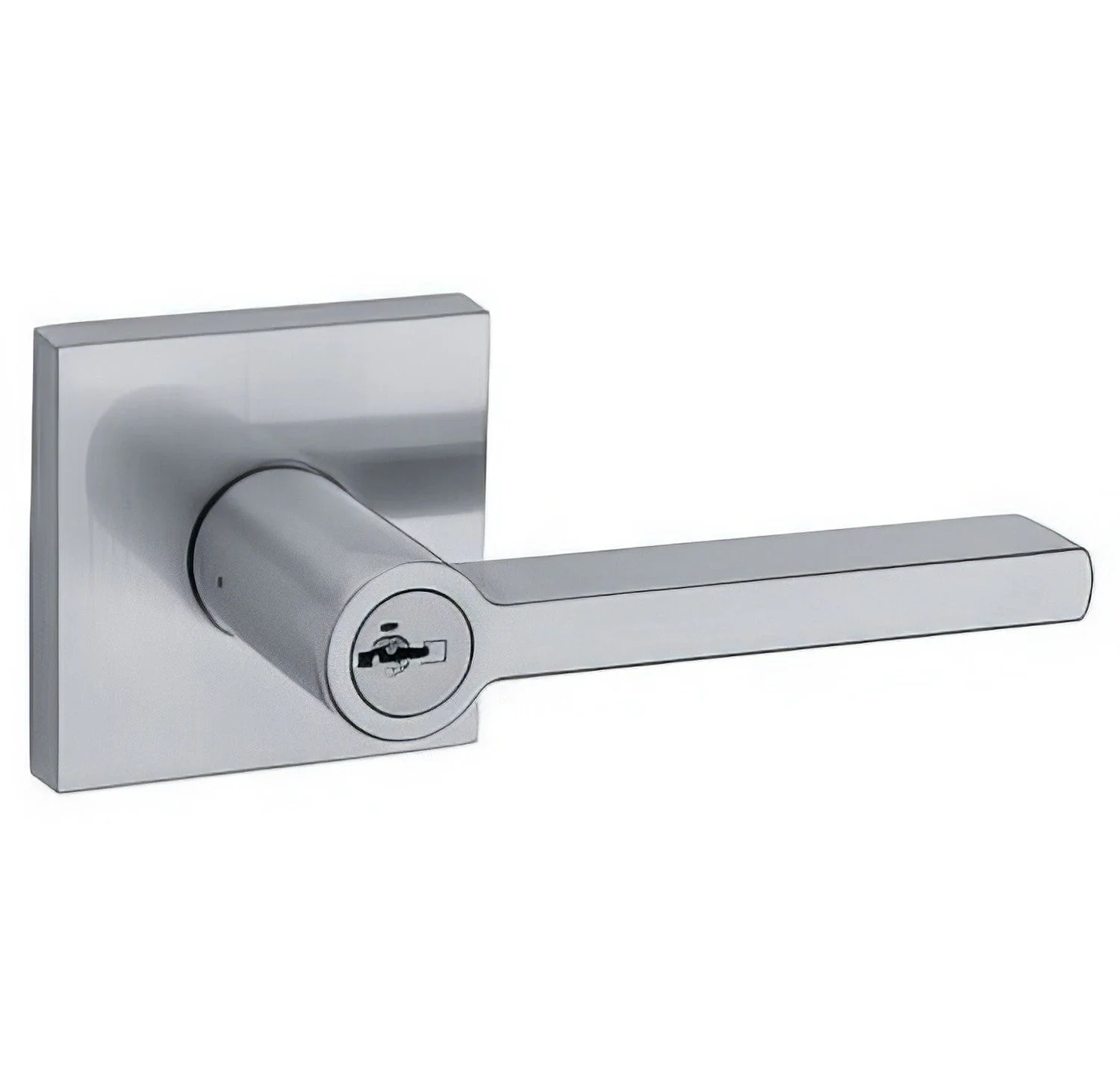 Kwikset 156HFL-S Halifax Single Cylinder Keyed Entry Door Lever Set with Square Rosette - TA Screen Specialist, Inc.