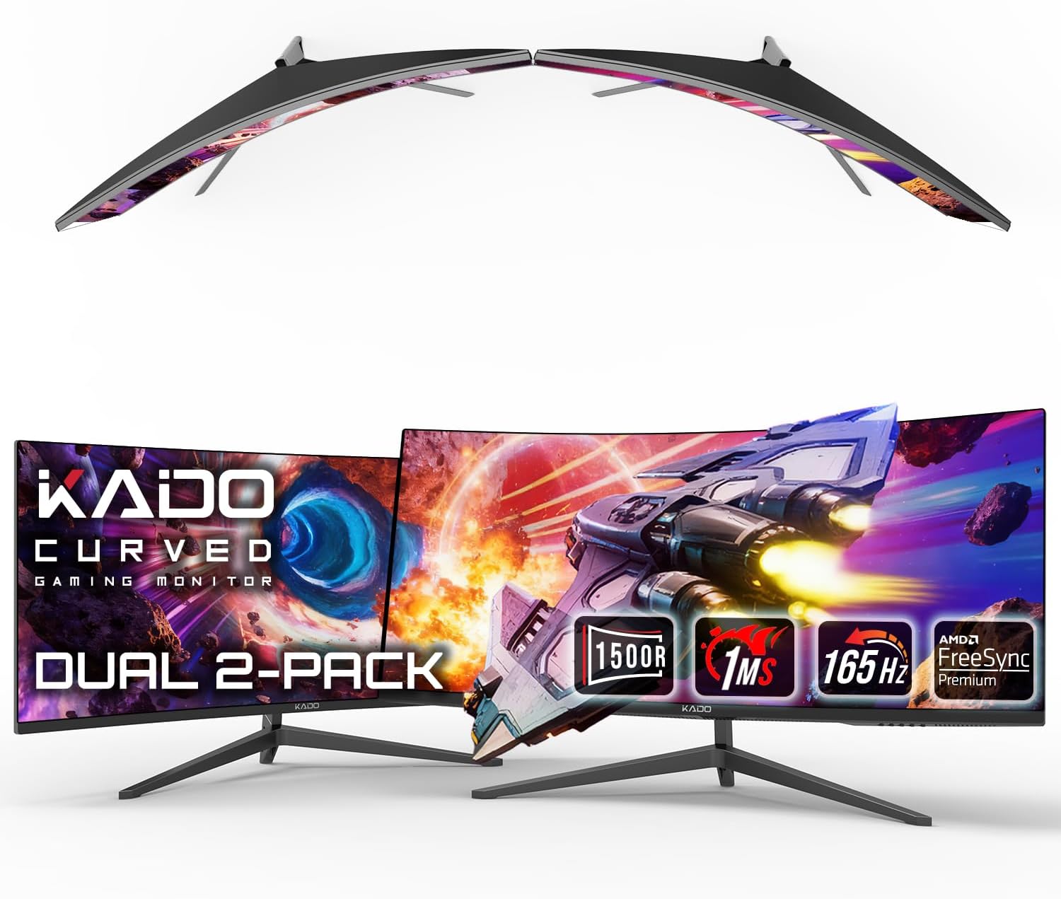 Kado Dual Gaming Monitor Setup - 2-Pack 34