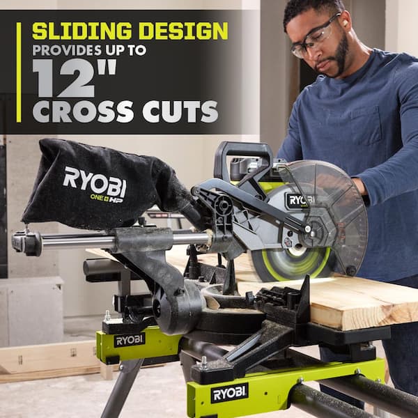 ONE+ HP 18V Brushless Cordless 2 Tool Combo Kit with Miter Saw and Compact Portable Jobsite Table Saw (Tools Only) Image 6