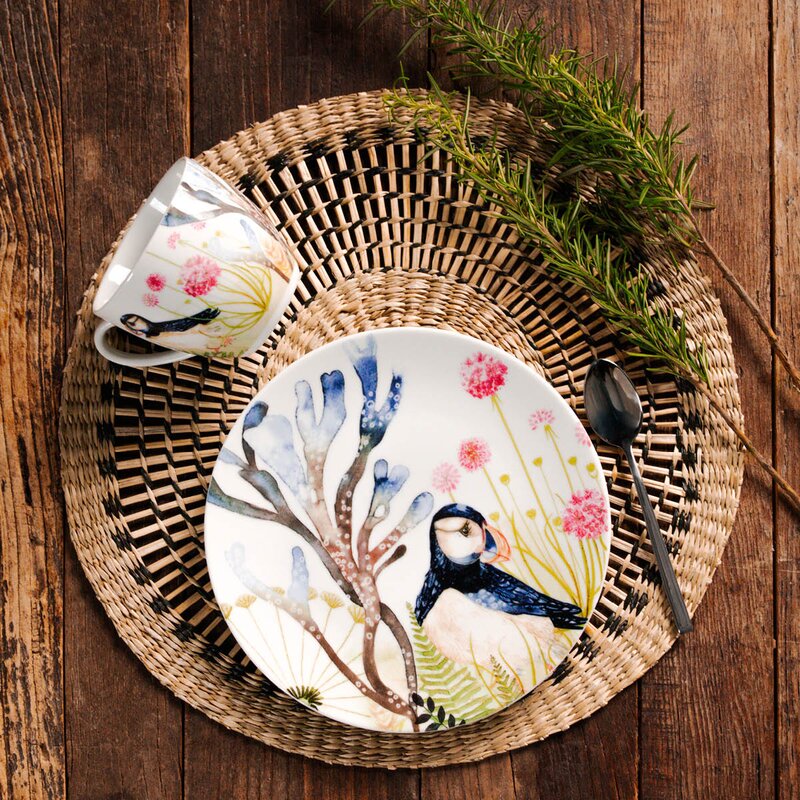 Florytale tallerken 21 cm Puffin