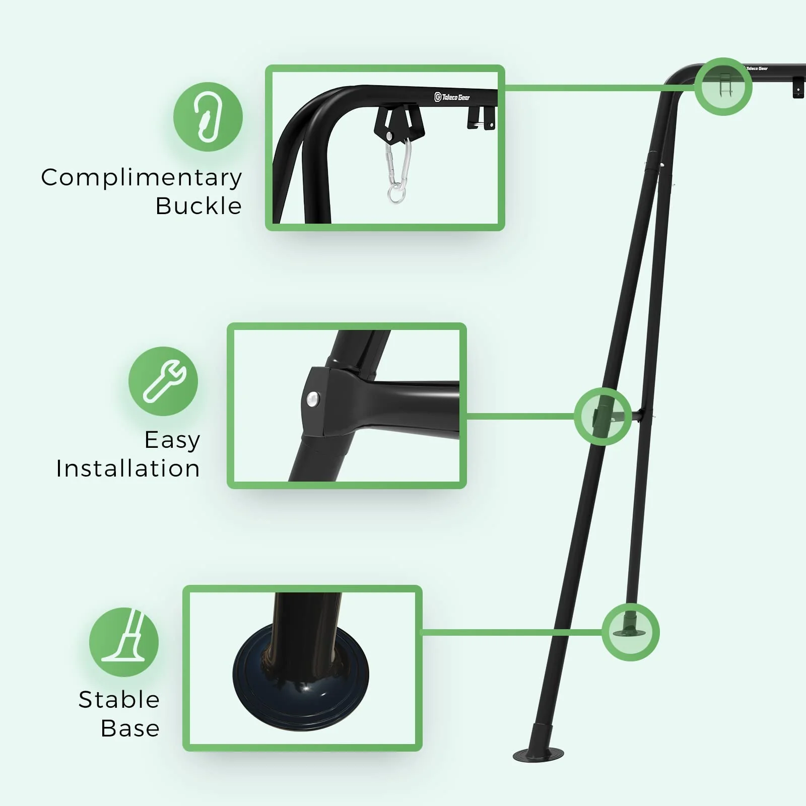 G TALECO GEAR Heavy-Duty Steel Hammock Chair Stand
