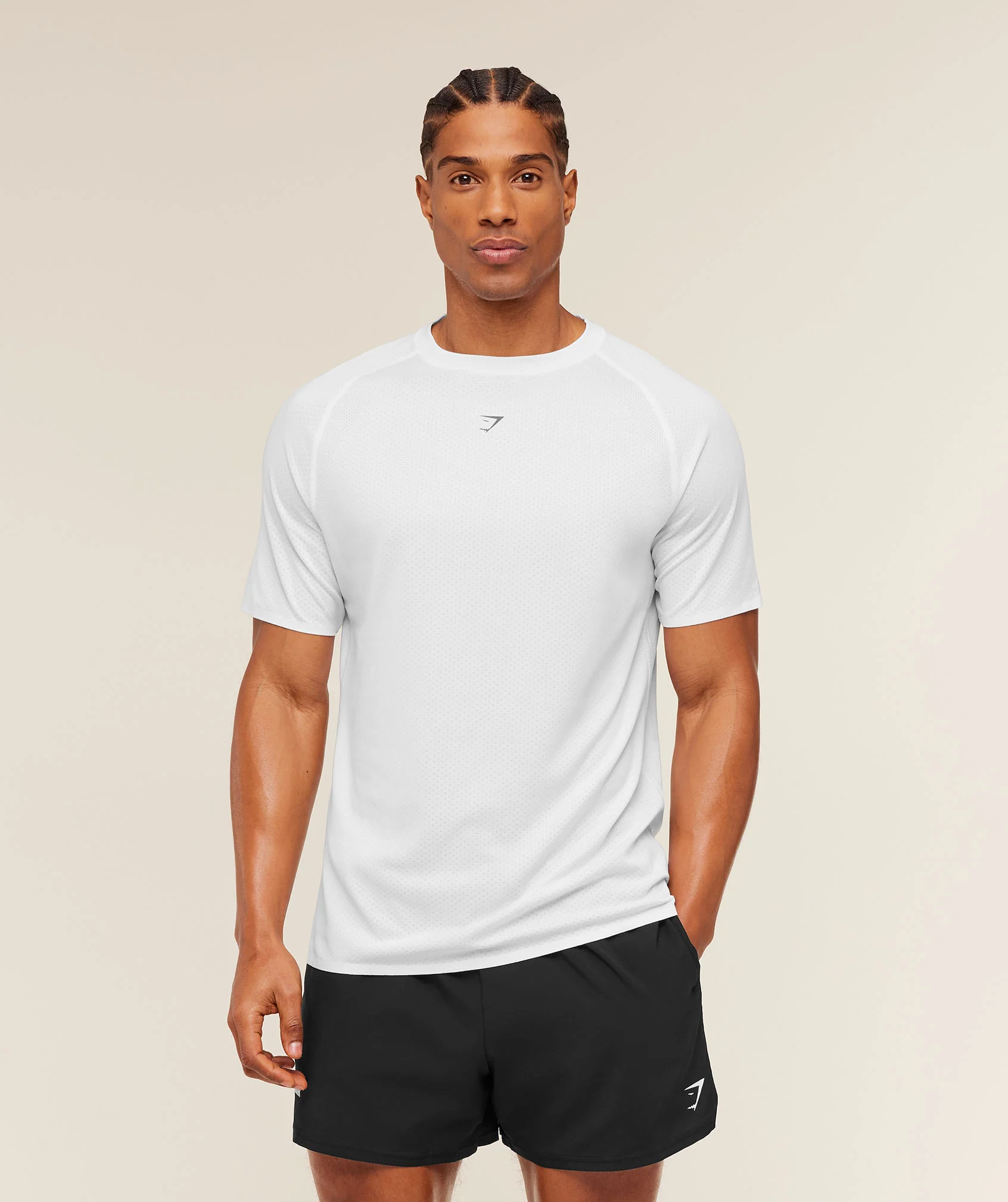 HYBRID ENGINEERED JACQUARD T-SHIRT - White