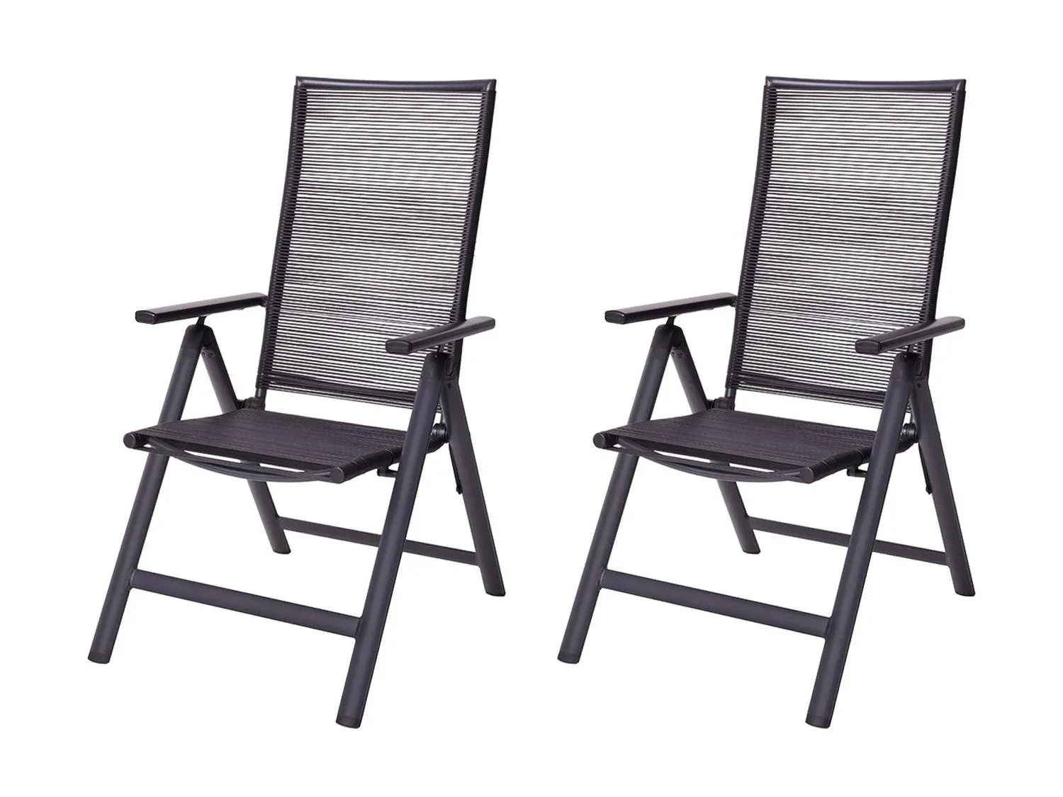 LIVARNO Lot de 2 fauteuils en aluminium Miami