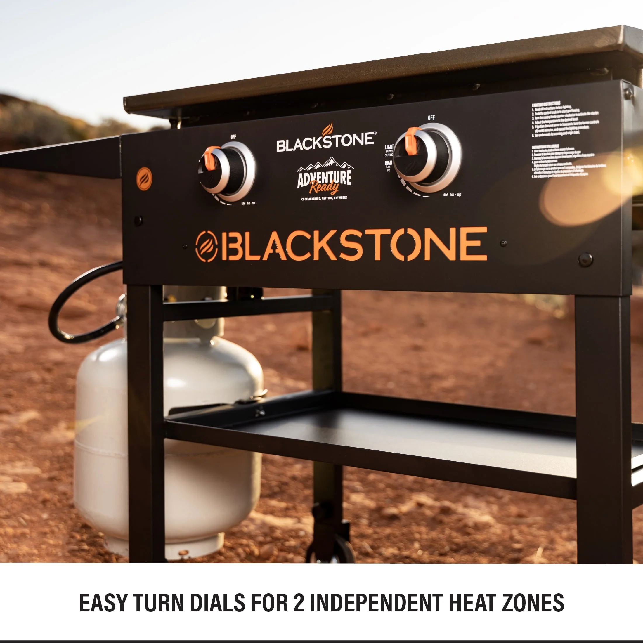 Adventure Ready 2 Burner 28" Griddle Cooking Station Image 9