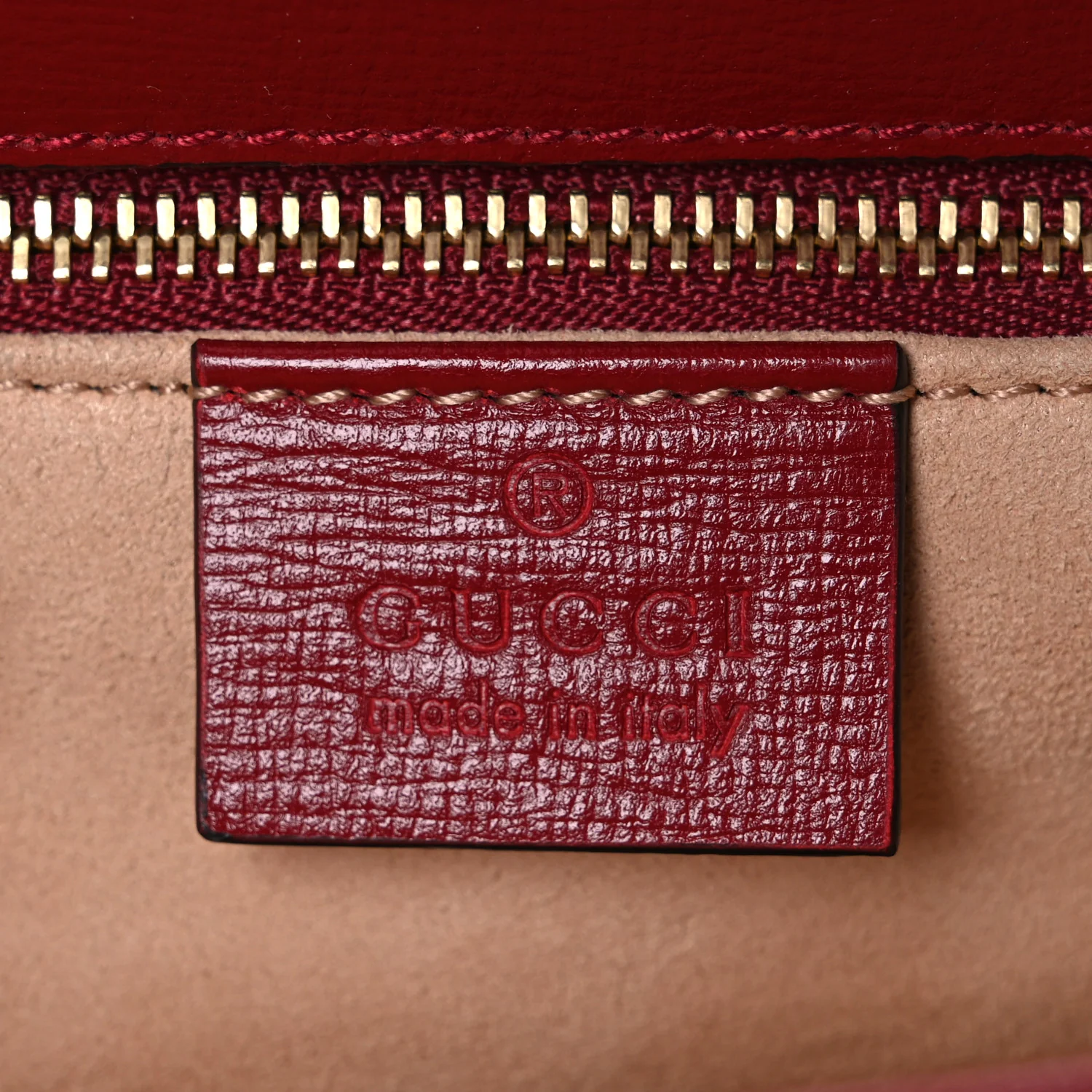 GG Supreme Monogram Azalea Calfskin Horsebit 1955 Shoulder Bag Beige Ebony New Cherry Red