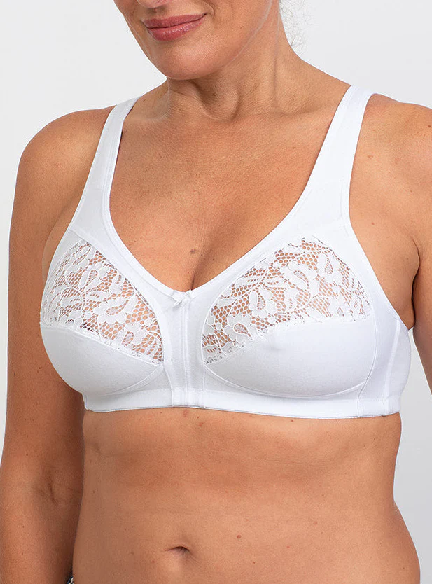 Soutien gorge sans armature en coton blanc