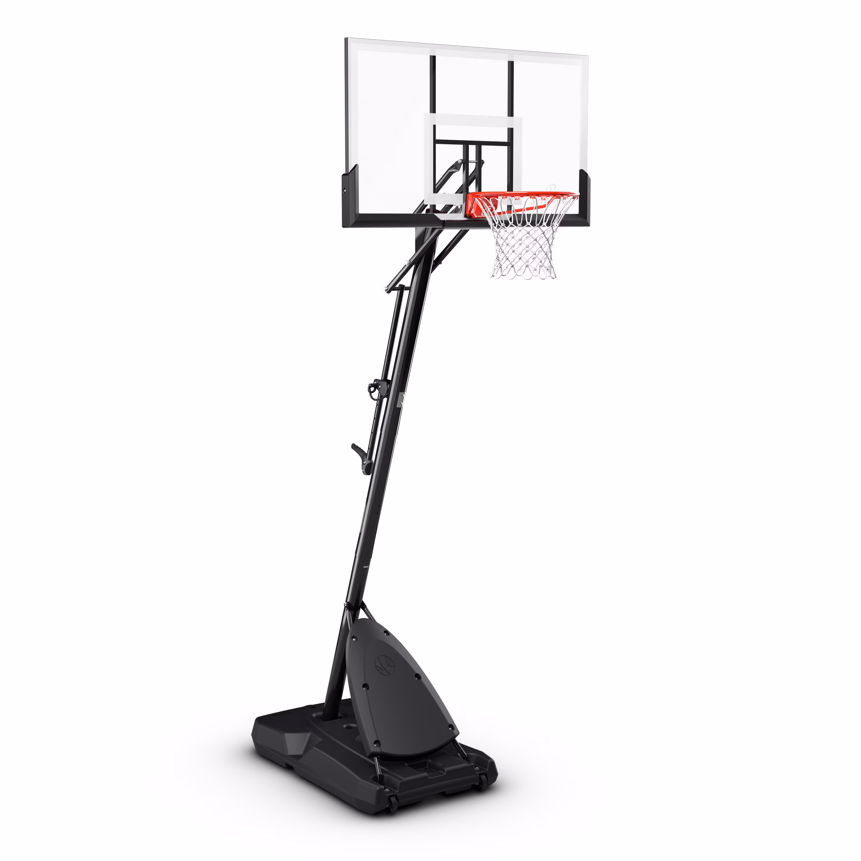 54-Inch Portable Basketball Hoop with Shatter-Proof Polycarbonate Backboard, Adjustable ExactaHeight System Pro Slam Rim-Outdoor Play(Hoop Only)