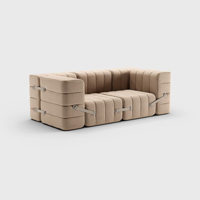 Curt-Set 7 - e.g. Flexibele 2-zitter - Dama - Beige   Grijs