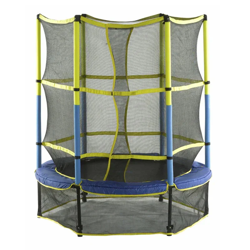Upper Bounce 55′′ Kids Trampoline with Safety Enclosure – No-Spring Bungee System, Easy Assembly