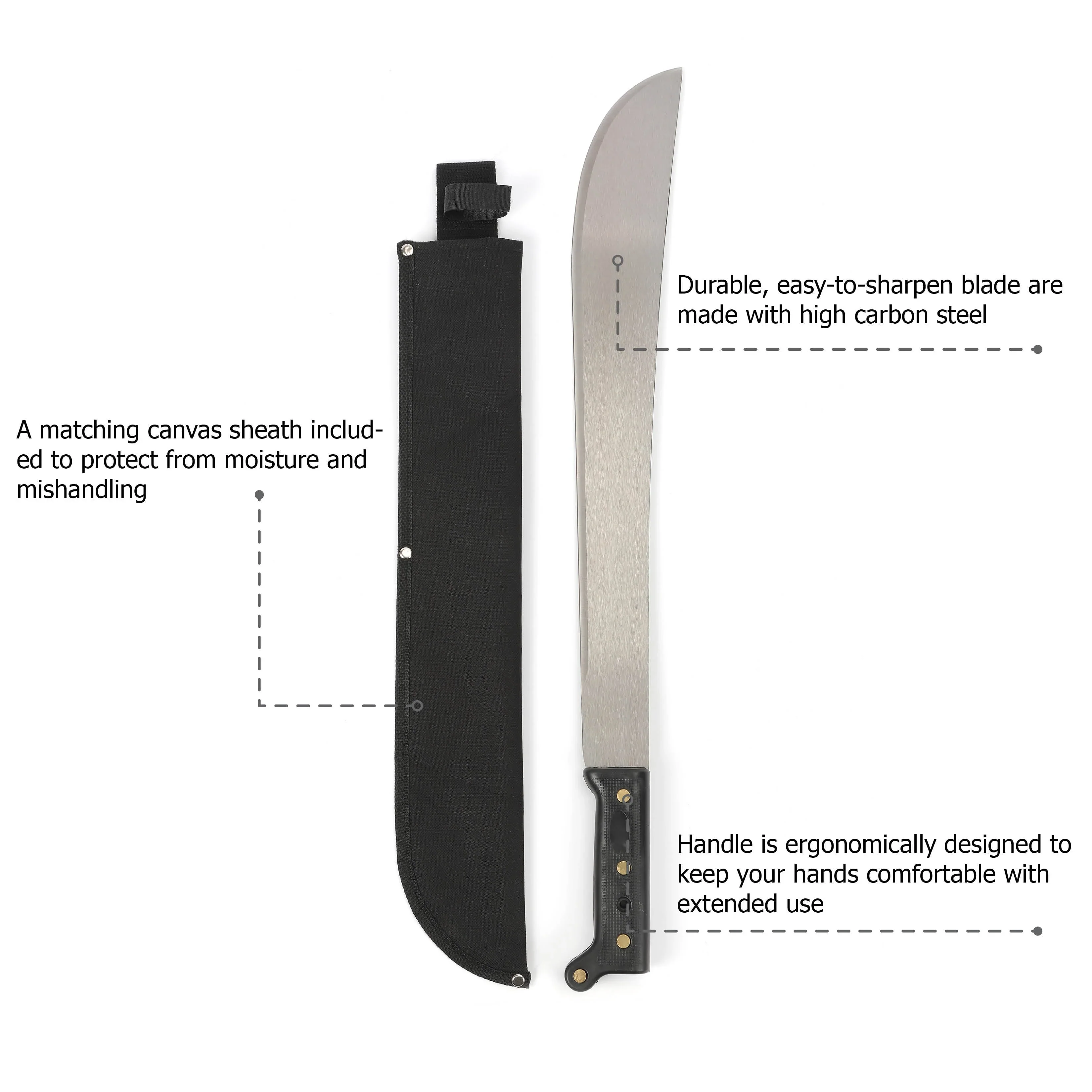Ozark Trail 18 Machete with Sheath, Model 5052