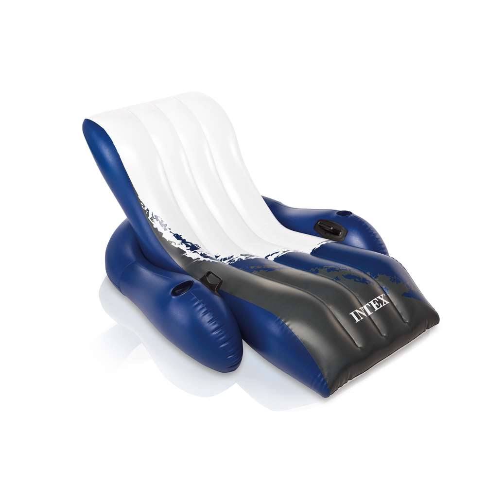 Intex Floating Recliner Lounge, Blue/White
