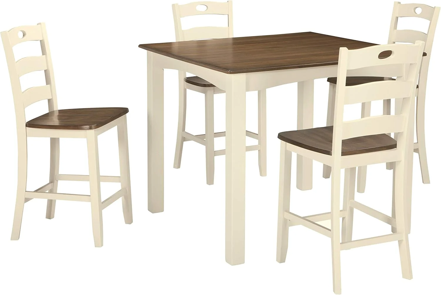 Ensemble de salle à manger 5 pièces Signature Design by Ashley Bridson comprenant une table et 4 tabourets de bar à dossier échelle
