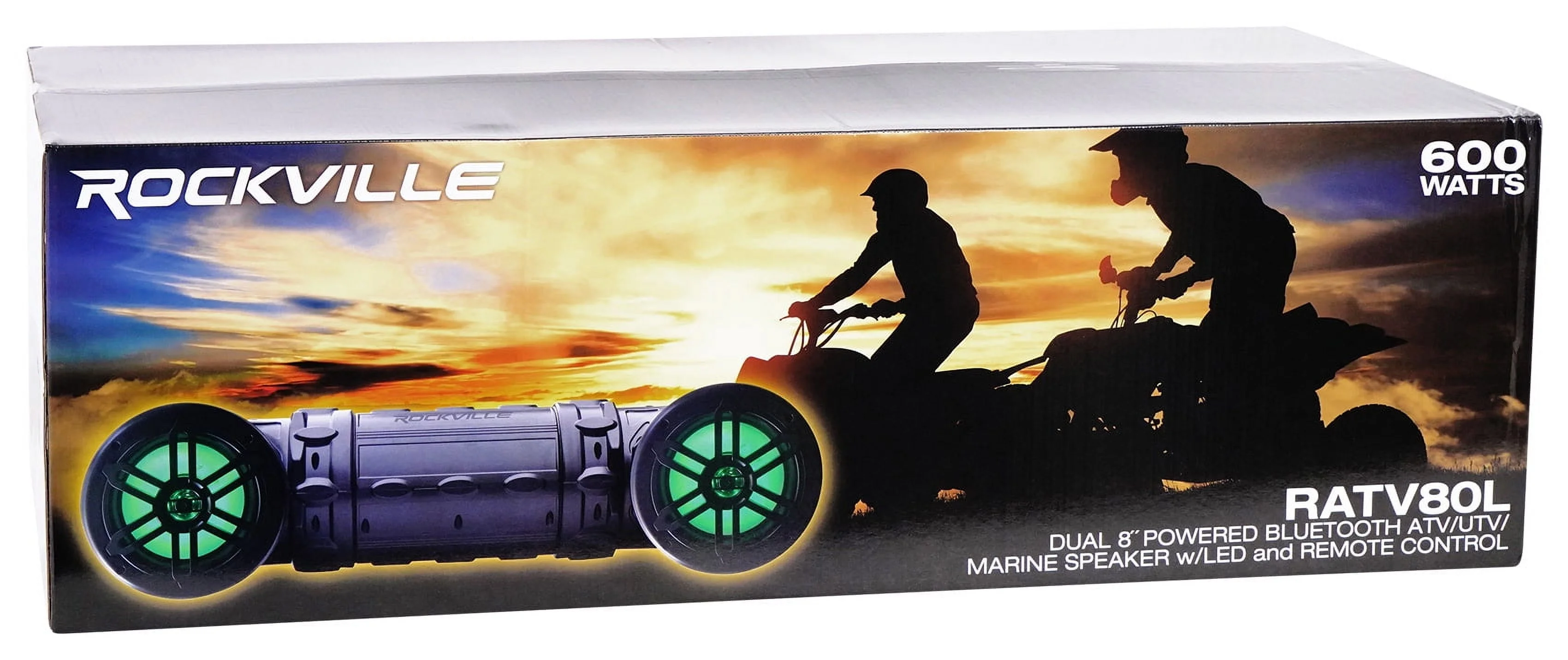 RATV80L V2 Bluetooth Dual 8" Powered 600w ATV/UTV/Marine Speaker w/LED - Image 10