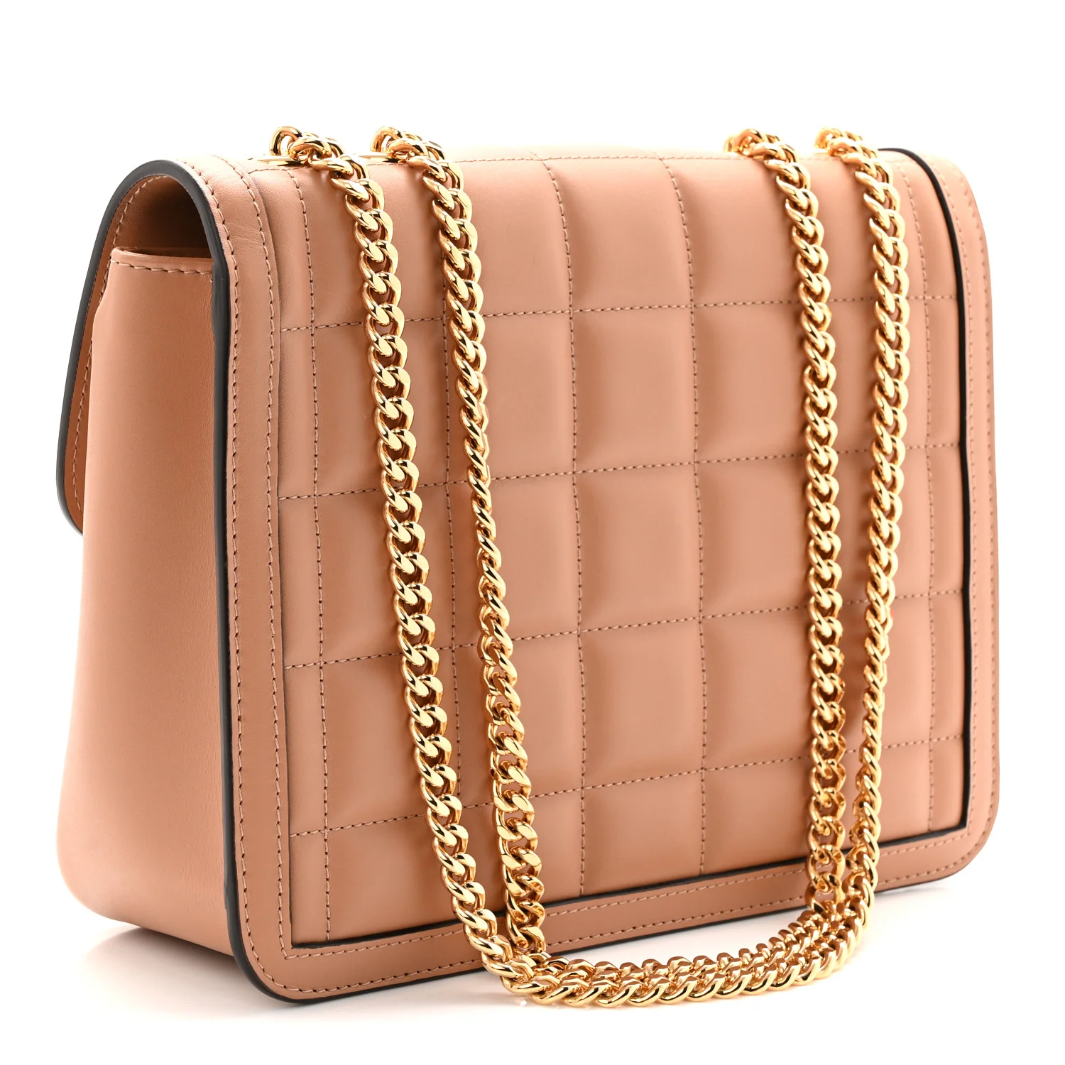 Calfskin Quilted Small Deco Shoulder Bag Camelia