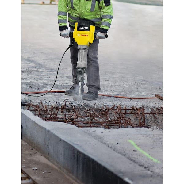 Brute 15 Amp 1-1/8 in. Corded Concrete Portable Electric Hex Breaker Hammer Kit with Cart and 2 Chisels - Image 9
