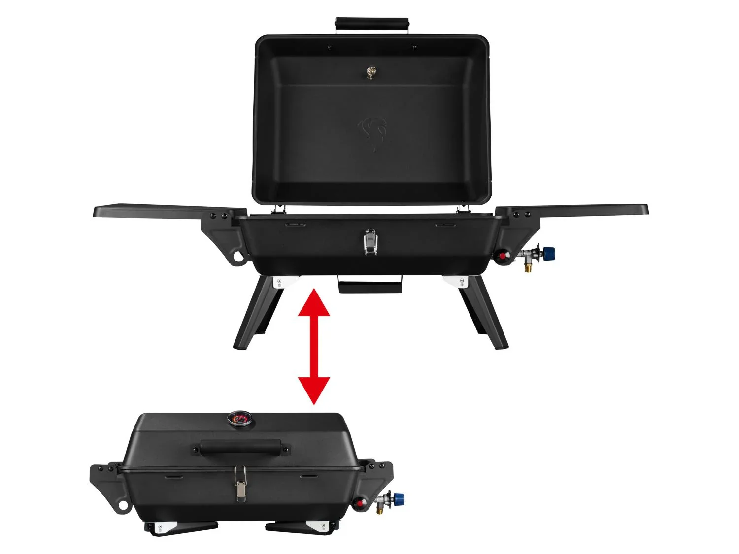 GRILLMEISTER Barbecue  gaz 1 brleur, 44,5 x 34,5 cm, 3,6 kW