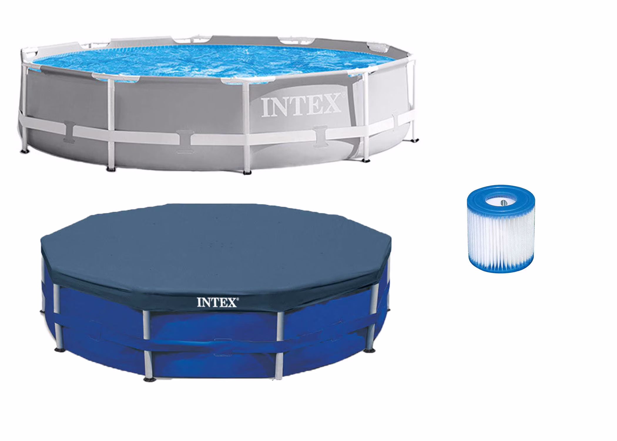 Intex 26719EH 14ft x 42in Prism Frame Above Ground Swimming Pool with Pump
