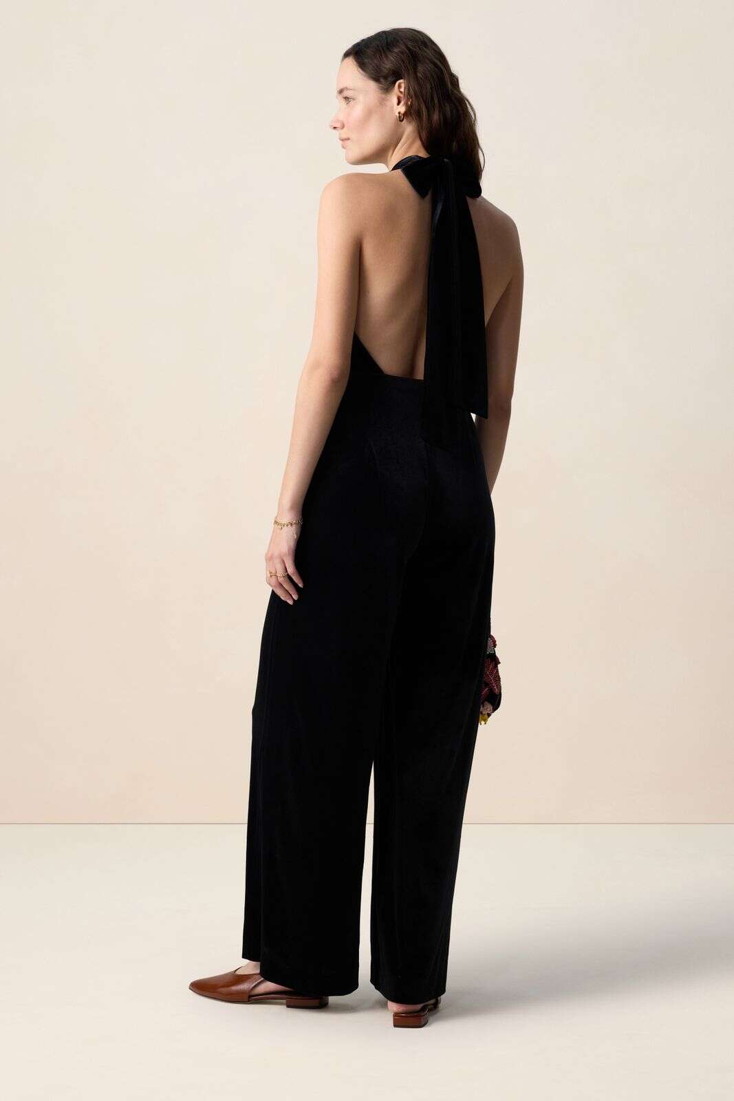 Zwarte halter jumpsuit