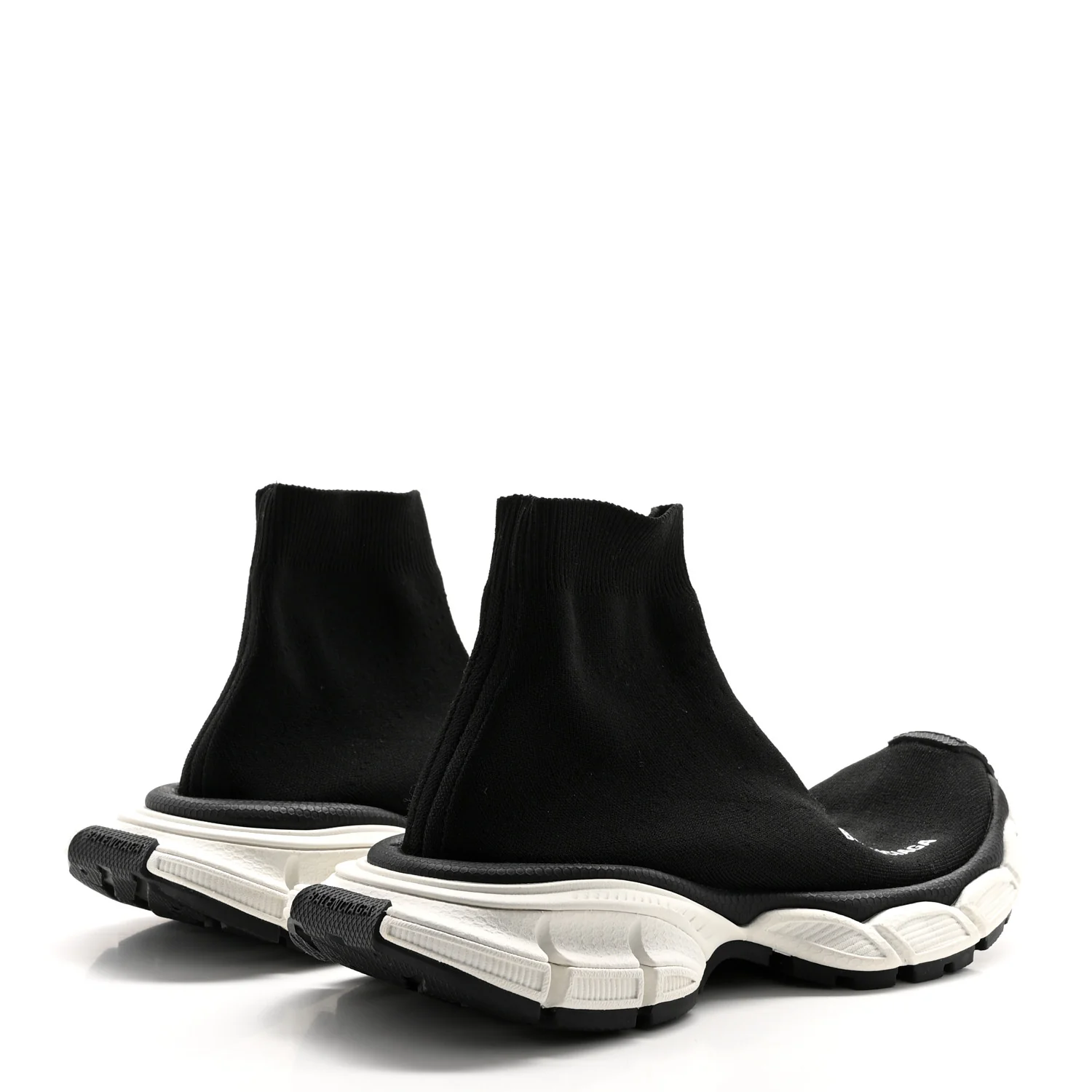 Technical 3D Recycled Knit Womens 3XL Sock Sneakers 35 Black White