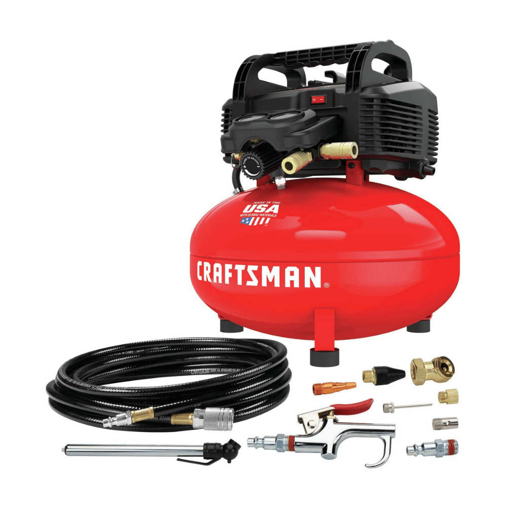 Compresseur d'air Craftsman 6 gallons (22,7 litres), sans huile, 150 PSI, portable avec kit d'accessoires