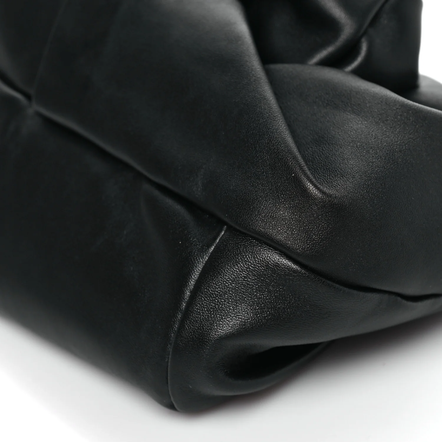 Lambskin Rose Clutch Black